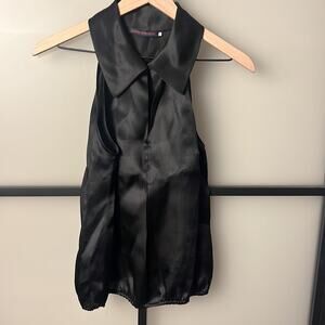 Harvey Faircloth 100% Silk Collared Tank Size 4